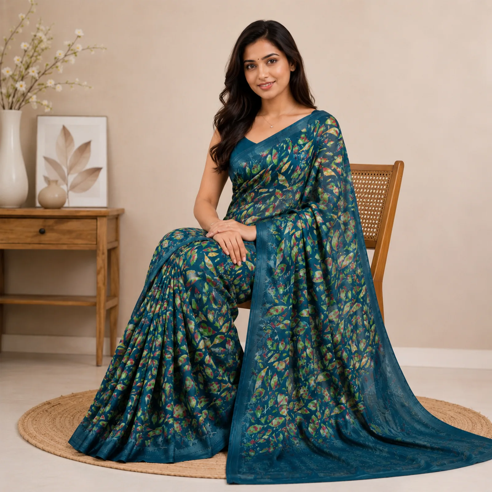 Chandrika in Moonlight Ivory & Gold - Angle 12