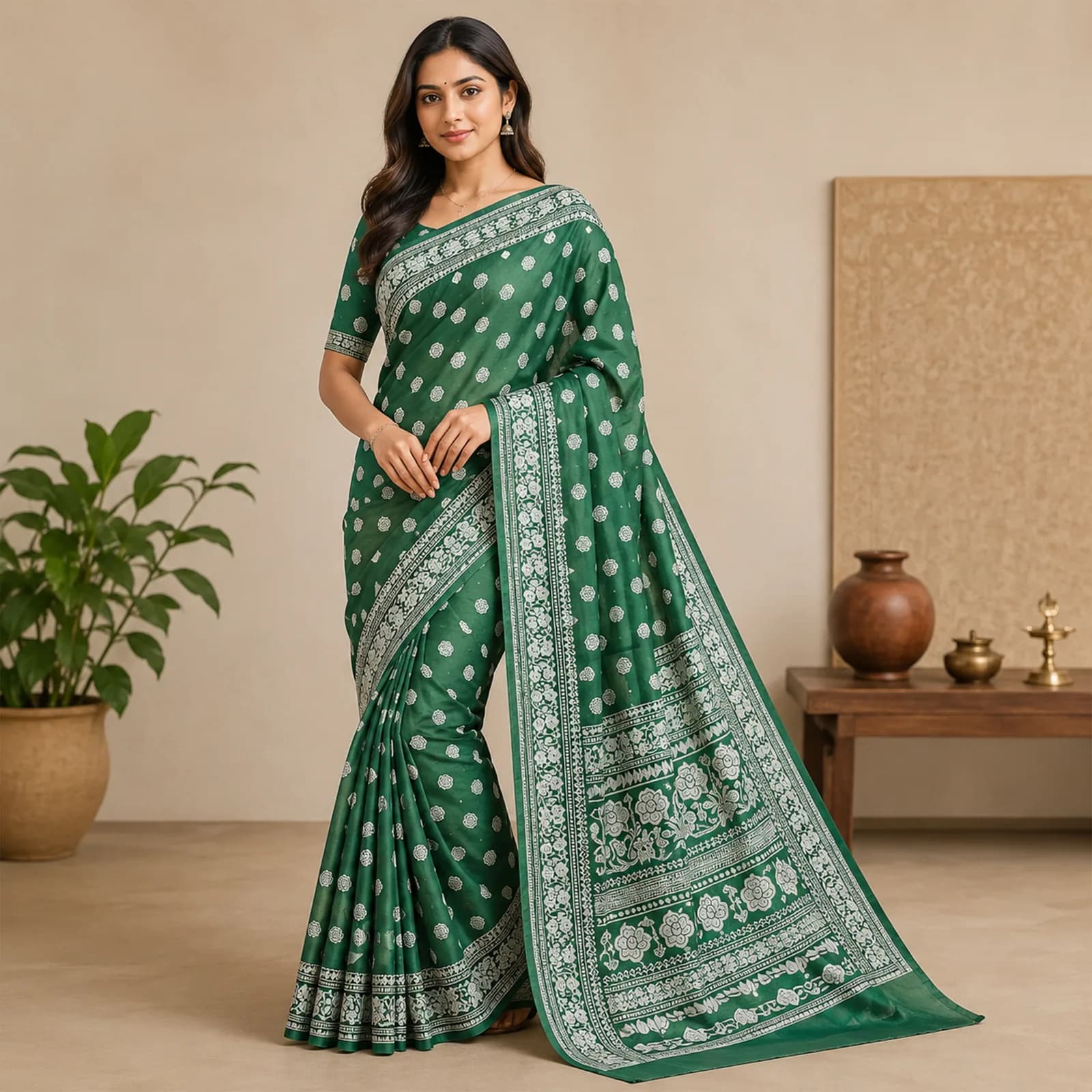 Chandrika in Moonlight Ivory & Gold - Angle 21