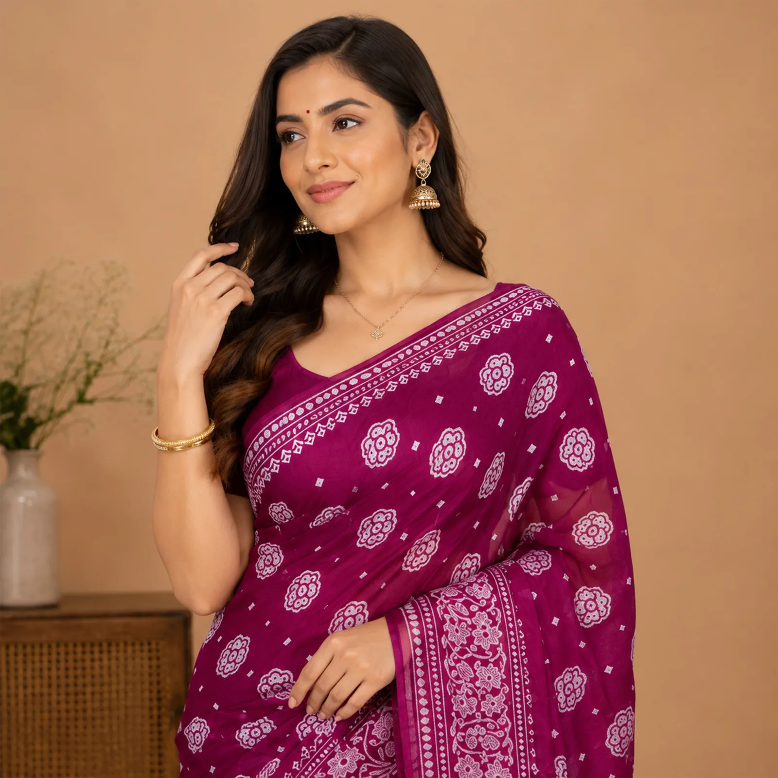 Chandrika in Moonlight Ivory & Gold - Angle 31