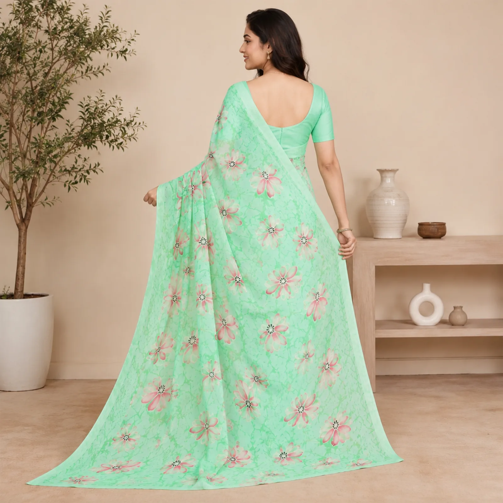 Chandrika in Moonlight Ivory & Gold - Angle 6