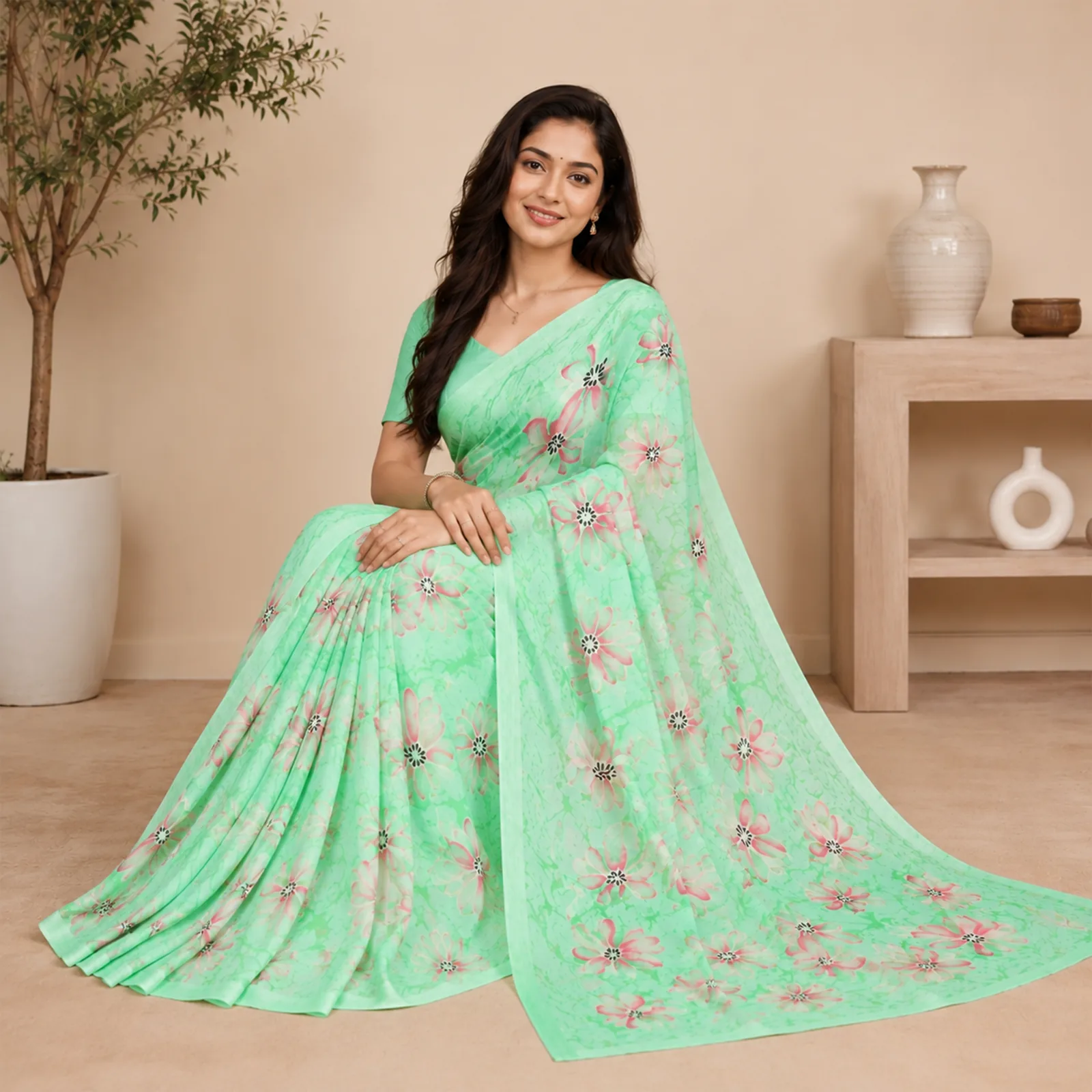 Chandrika in Moonlight Ivory & Gold - Angle 8