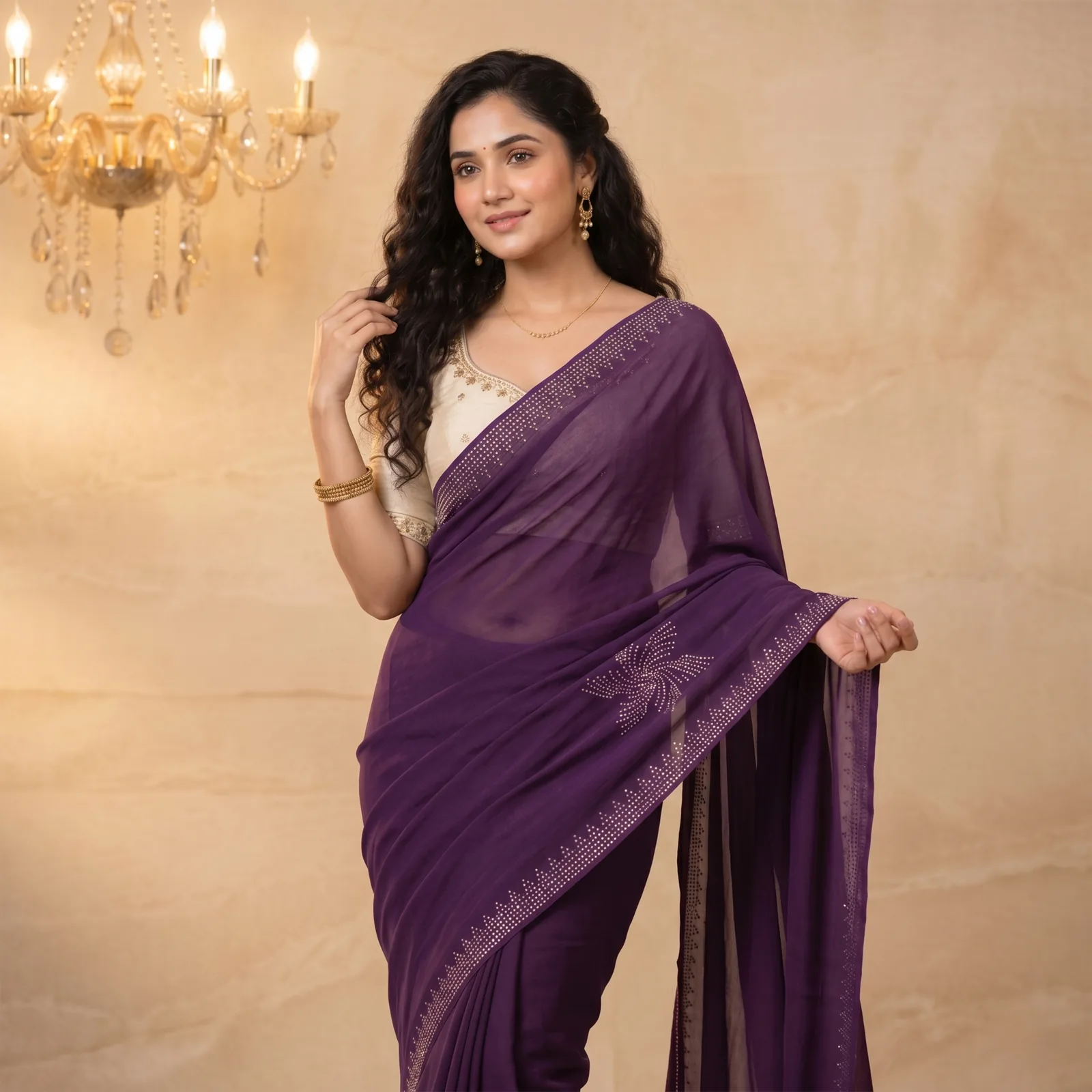 Swati in Pastel Mint & Fine Silver - Angle 3