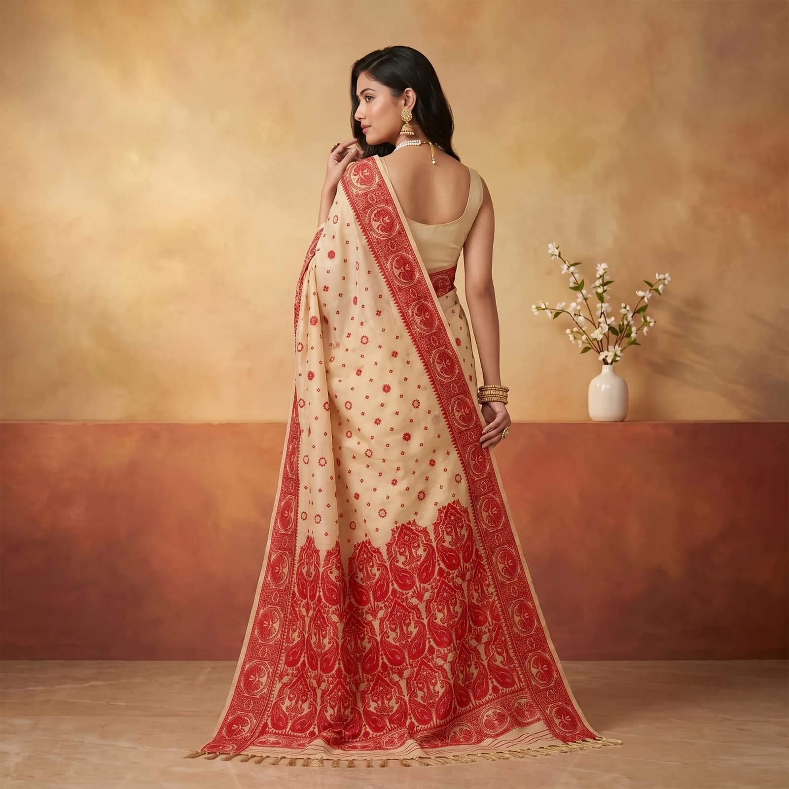 Anuradha in Warm Honey & Terracotta - Angle 2