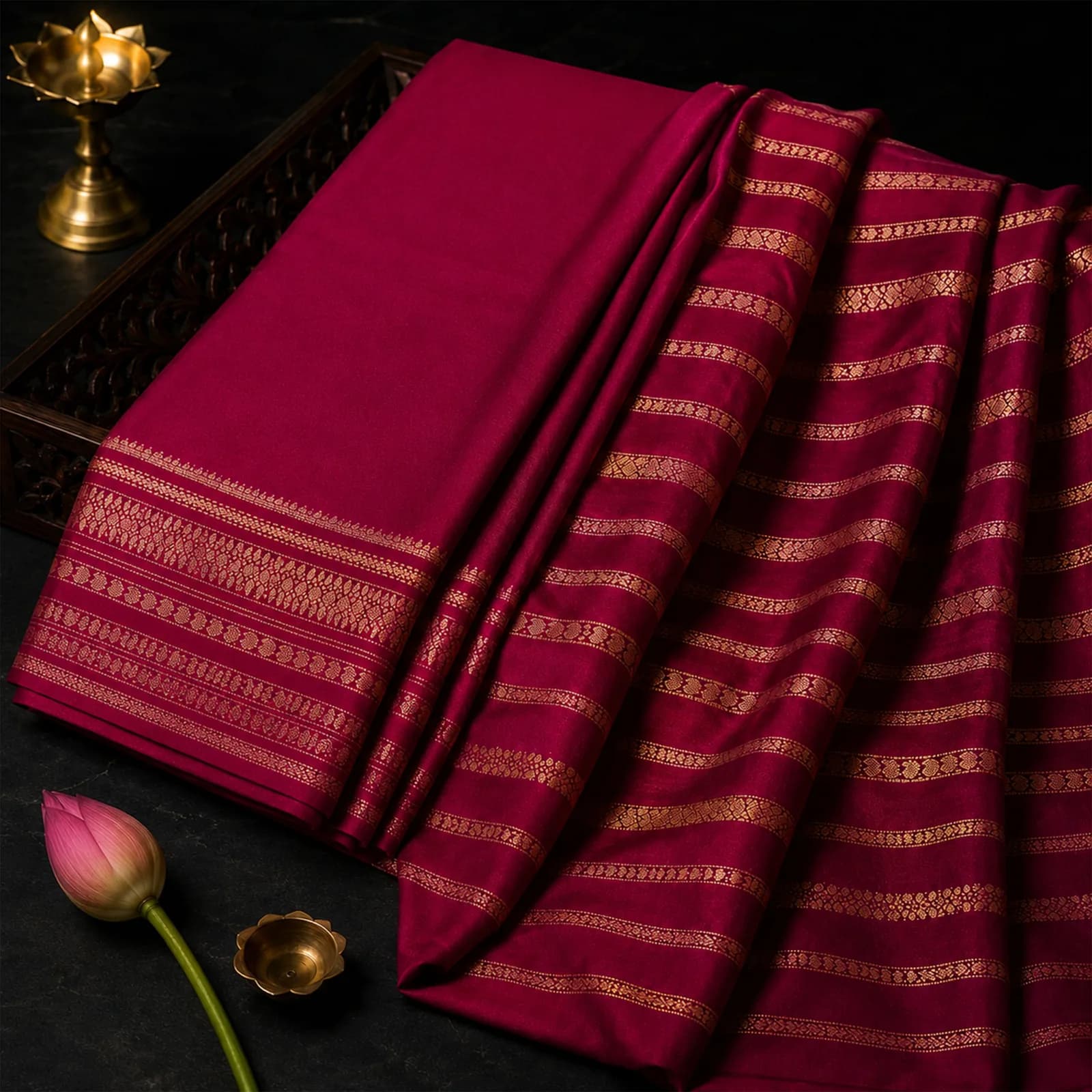Ganga in Celestial Blue & Pure Gold - Angle 21