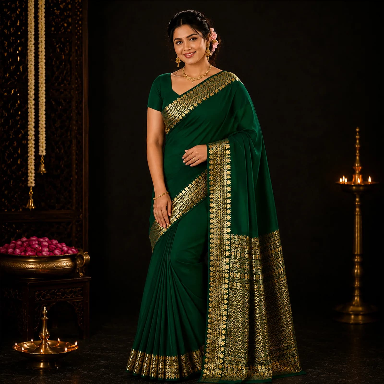 Ganga in Celestial Blue & Pure Gold - Angle 28