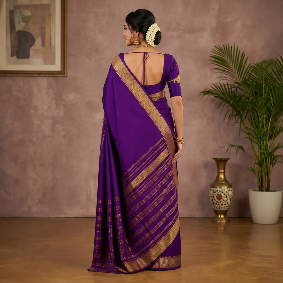 Ganga in Celestial Blue & Pure Gold - Angle 38