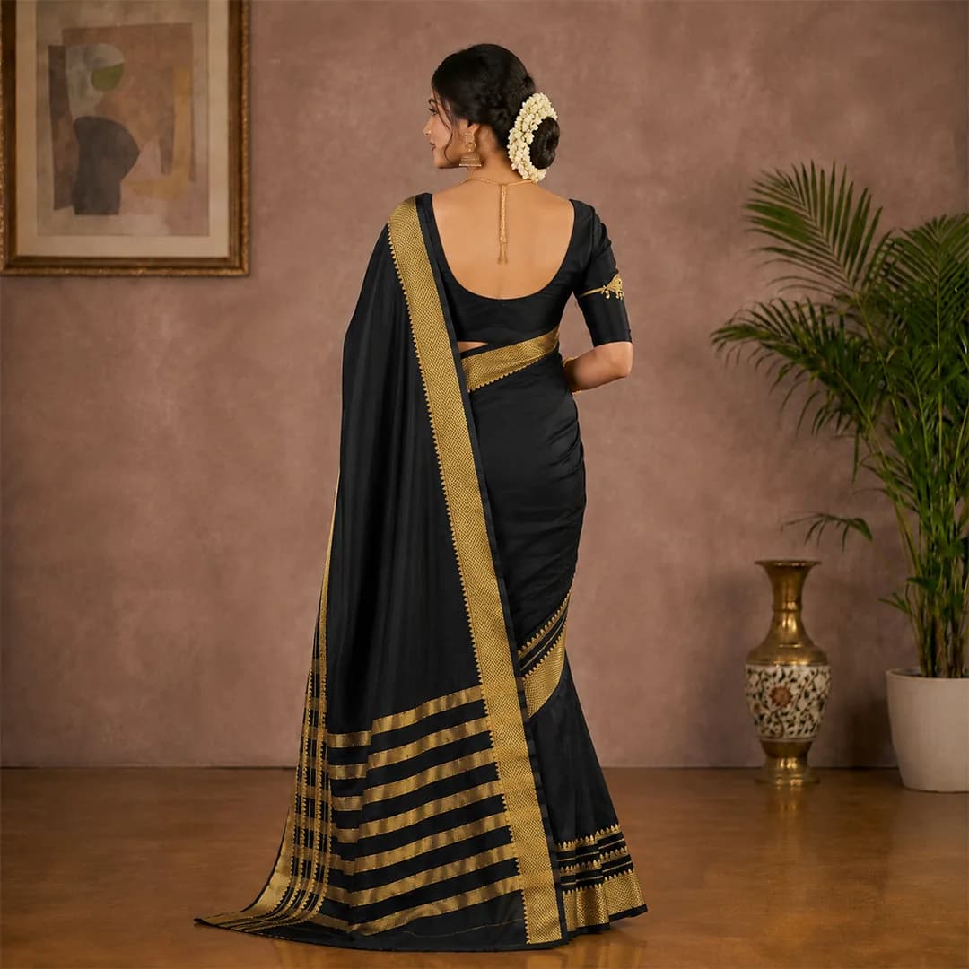 Ganga in Celestial Blue & Pure Gold - Angle 34